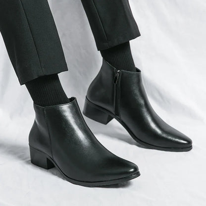 Elin - Elegante Leren Chelsea Boots Met Zijrits