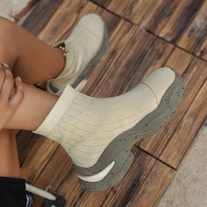 Lotte - Gebreide Sock Sneakerlaarzen