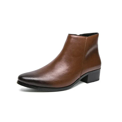 Elin - Elegante Leren Chelsea Boots Met Zijrits