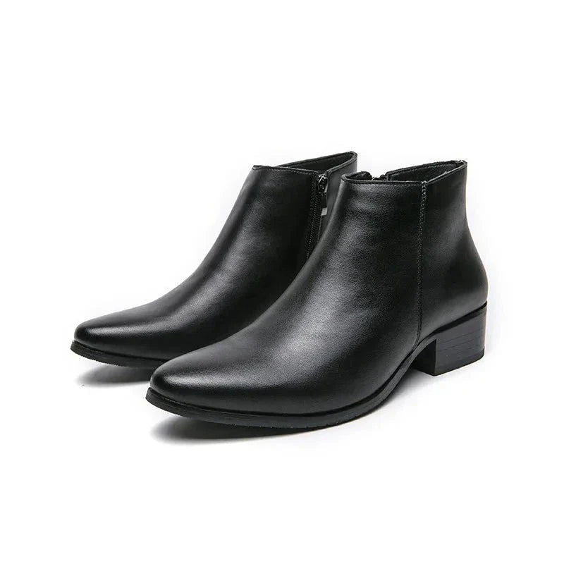 Elin - Elegante Leren Chelsea Boots Met Zijrits