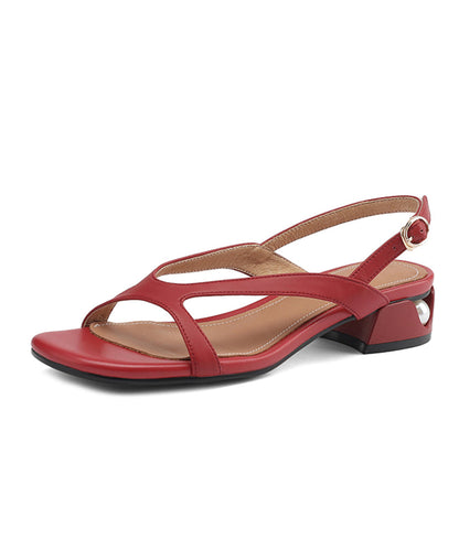 Linna - Hollow Out Peep Toe Sandalen Kunstleer