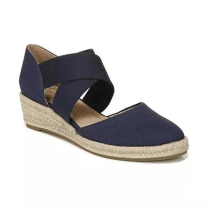 Philine - Espadrilles met Kruisband Sleehak