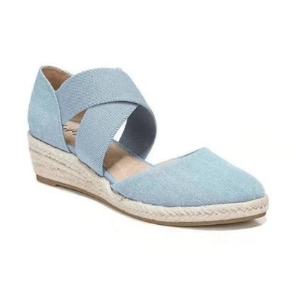 Philine - Espadrilles met Kruisband Sleehak
