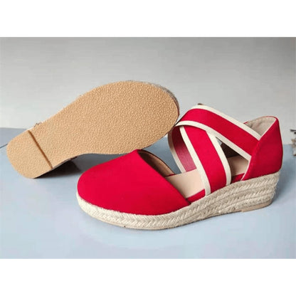 Philine - Espadrilles met Kruisband Sleehak