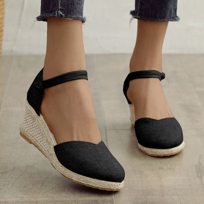 Sterreke - Canvas Espadrilles met Enkelbandje