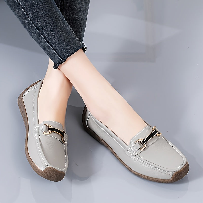 Saoirse – Comfortabele Platte Mocassins met Gesp