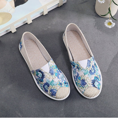 Marenthe - Fleurige Canvas Espadrilles