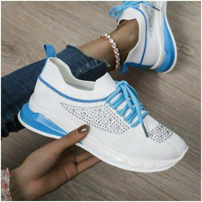 Amanda - Stijlvolle Glitter Mesh Sneakers voor Dames