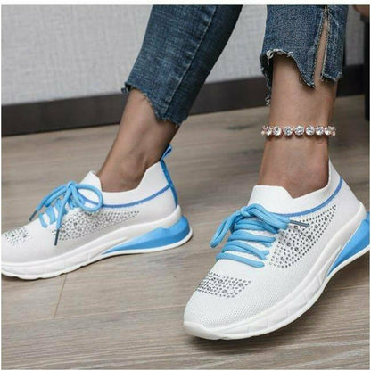 Amanda - Stijlvolle Glitter Mesh Sneakers voor Dames