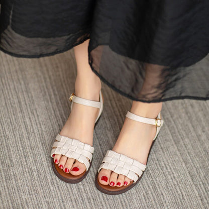 Lisette - Retro Casual Lage Wedge Zomersandalen