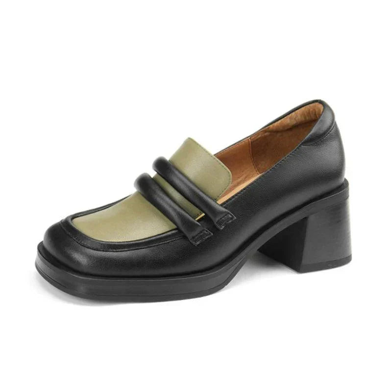 Thane - Retro Loafers Met Blokhak