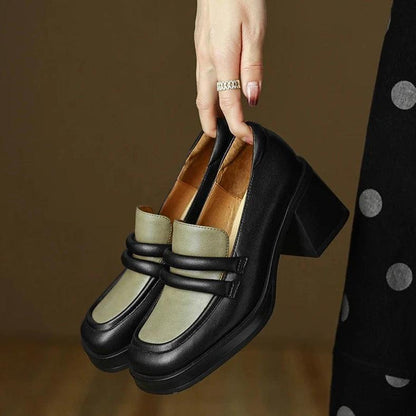 Thane - Retro Loafers Met Blokhak